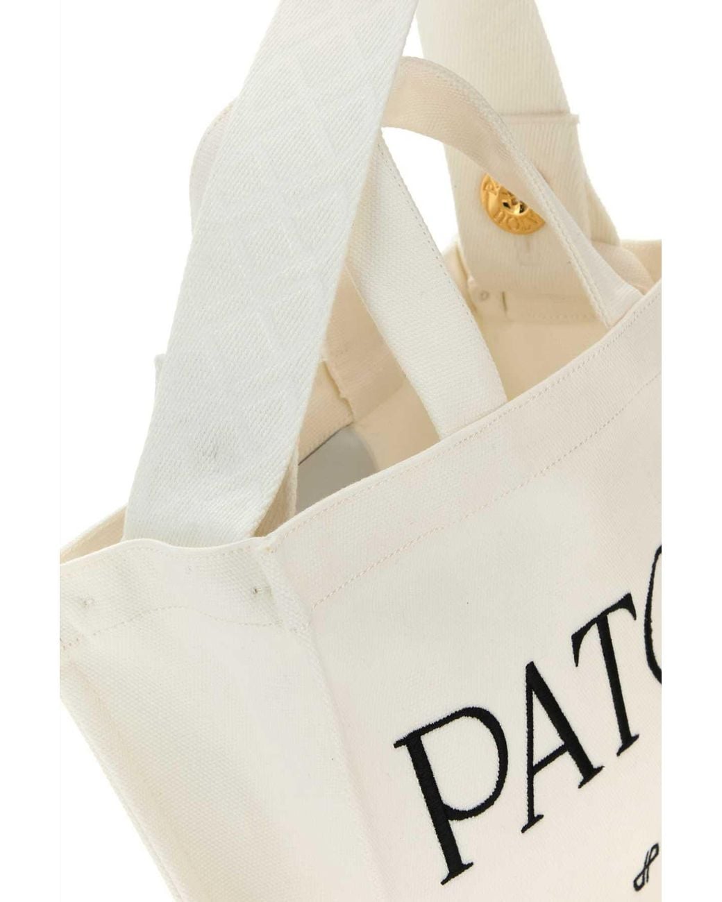 Patou Natural Logo Printed Small Top Handle Bag