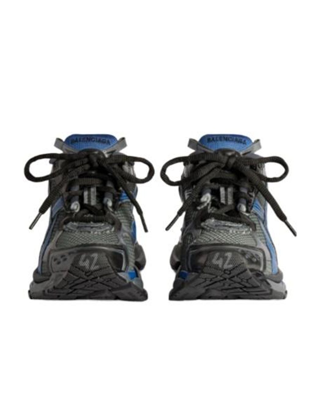 Balenciaga Blue Runner Gradient Mesh And Nylon Sneakers for men