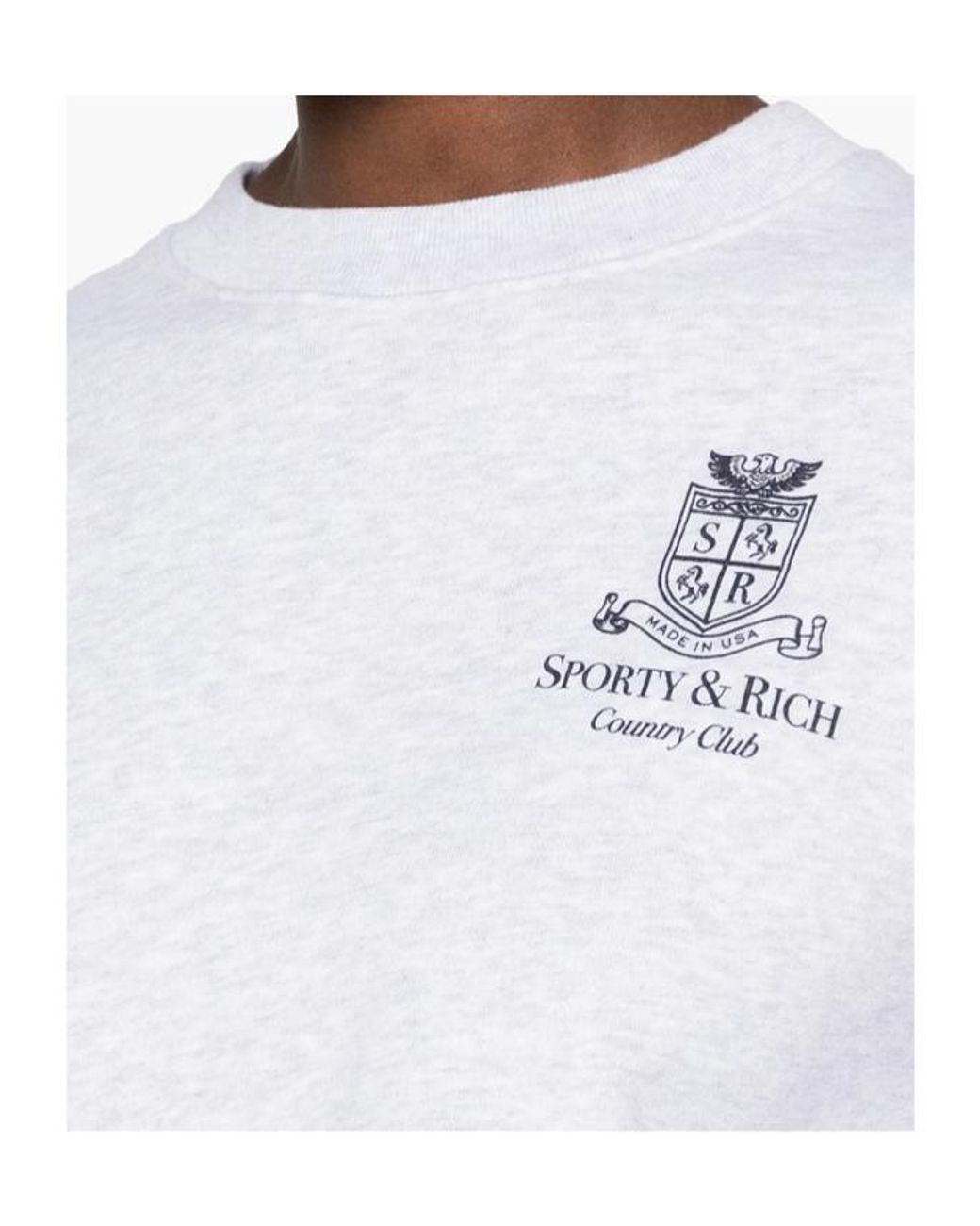 Sporty & Rich White Long-Sleeved Knit Top