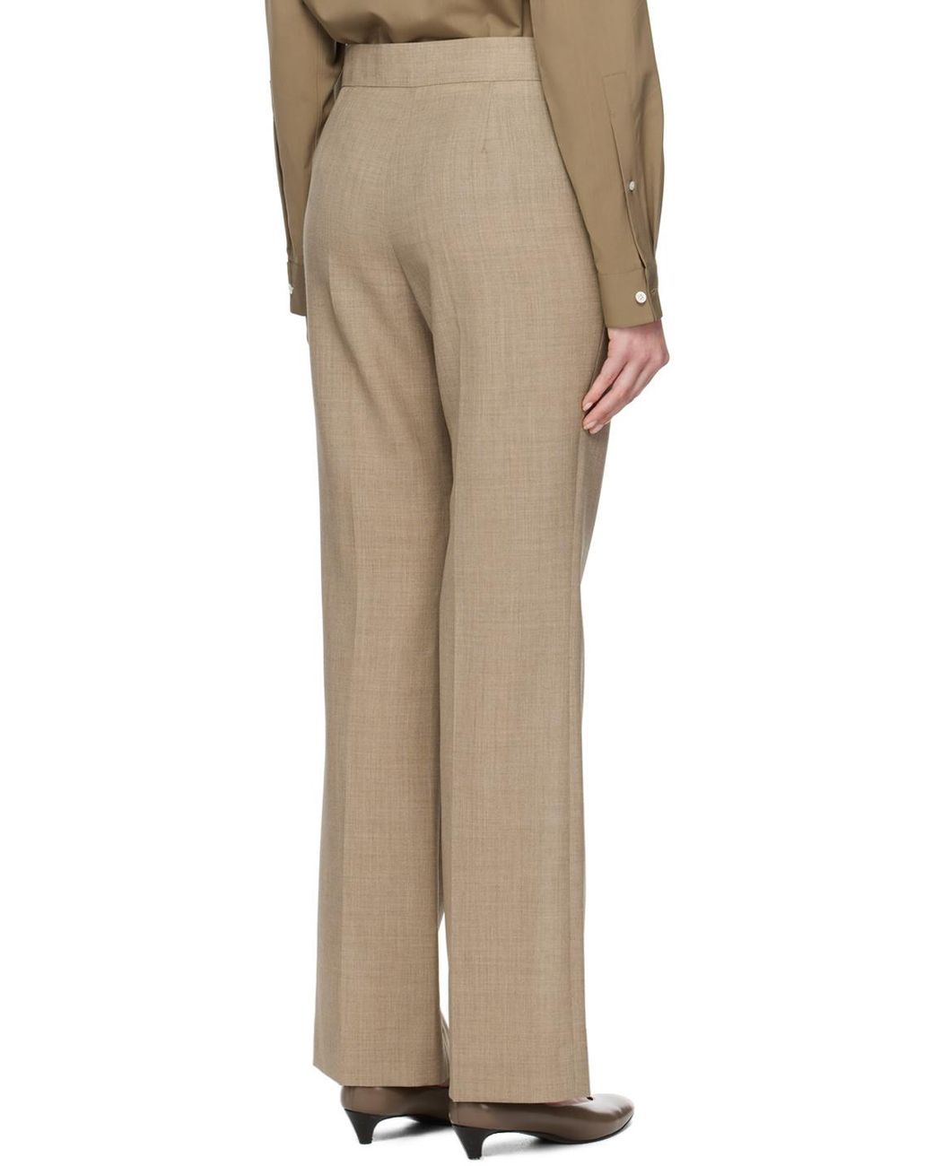 The Row Brown Baer Wool Trousers