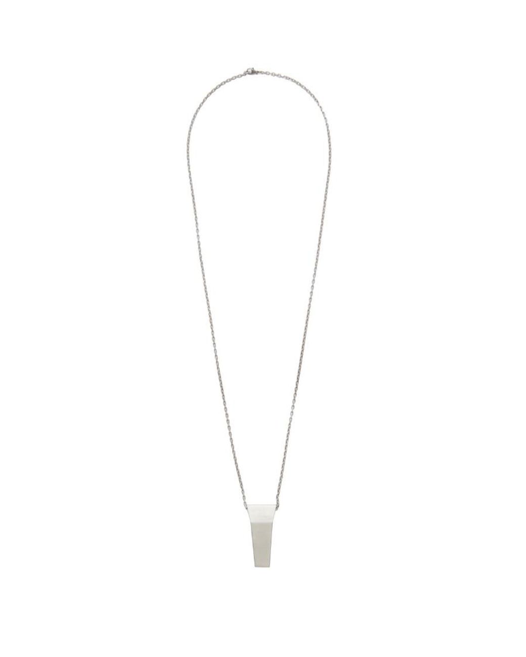 Rick Owens White Pendant Necklace for men