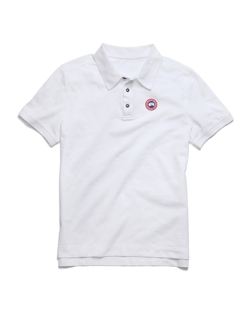 Canada Goose White Beckley Logo Cotton Polo Shirt for men