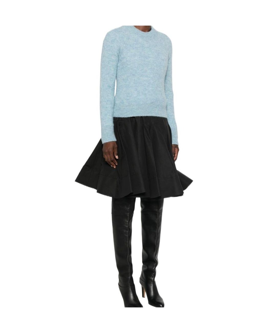 Dries Van Noten Blue Long-Sleeved Knitted Jumper