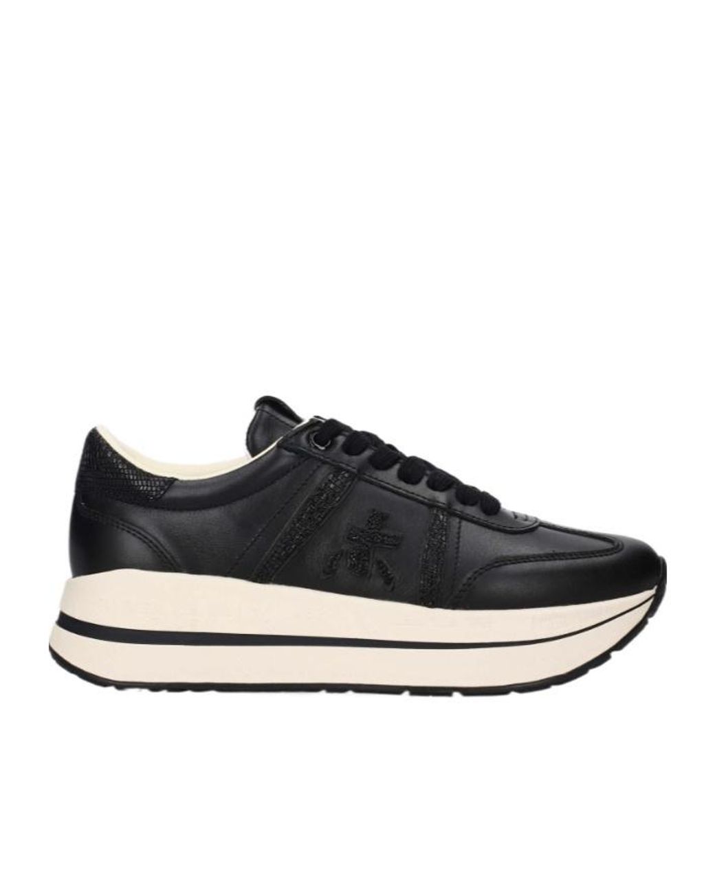 Premiata Black Lace-Up Sneakers