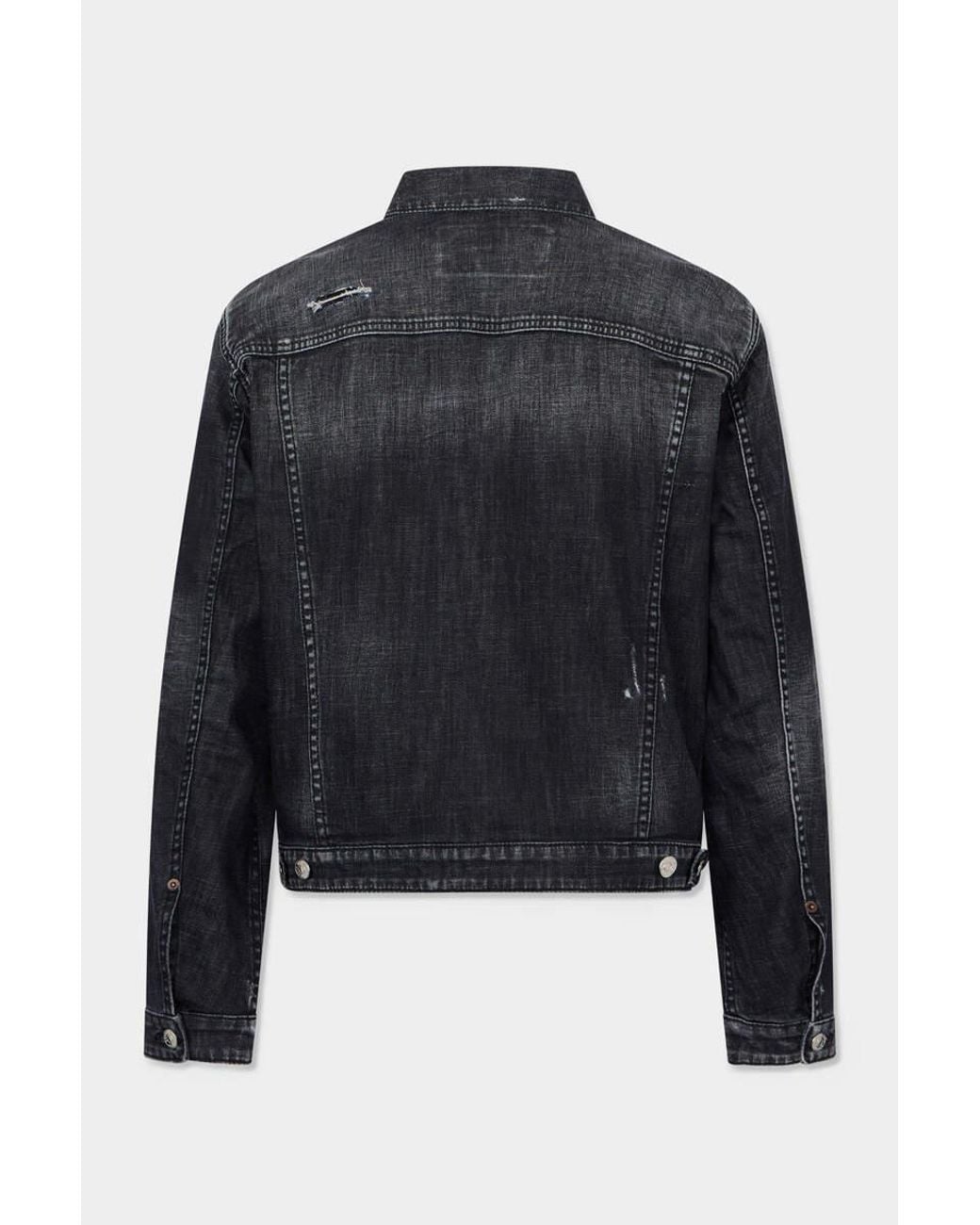 DSquared² Blue Distressed Denim Jacket for men