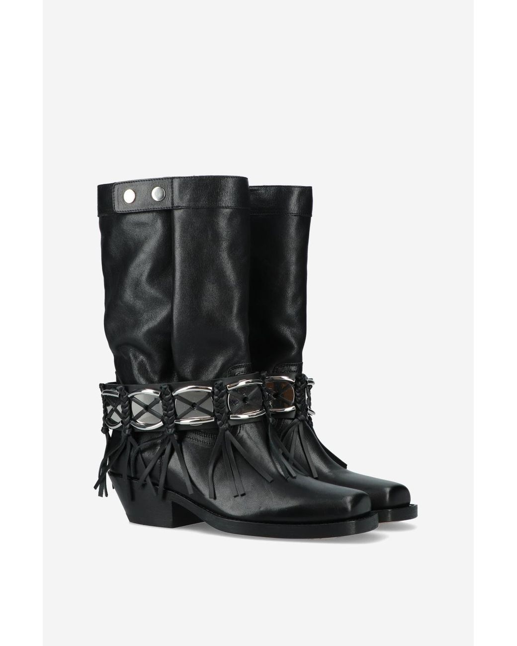 Isabel Marant Black Square Toe Ankle Boots