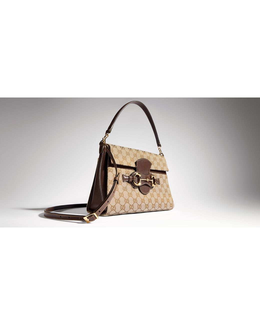 Gucci Natural Horsebit Duomo Medium Top Handle Bag