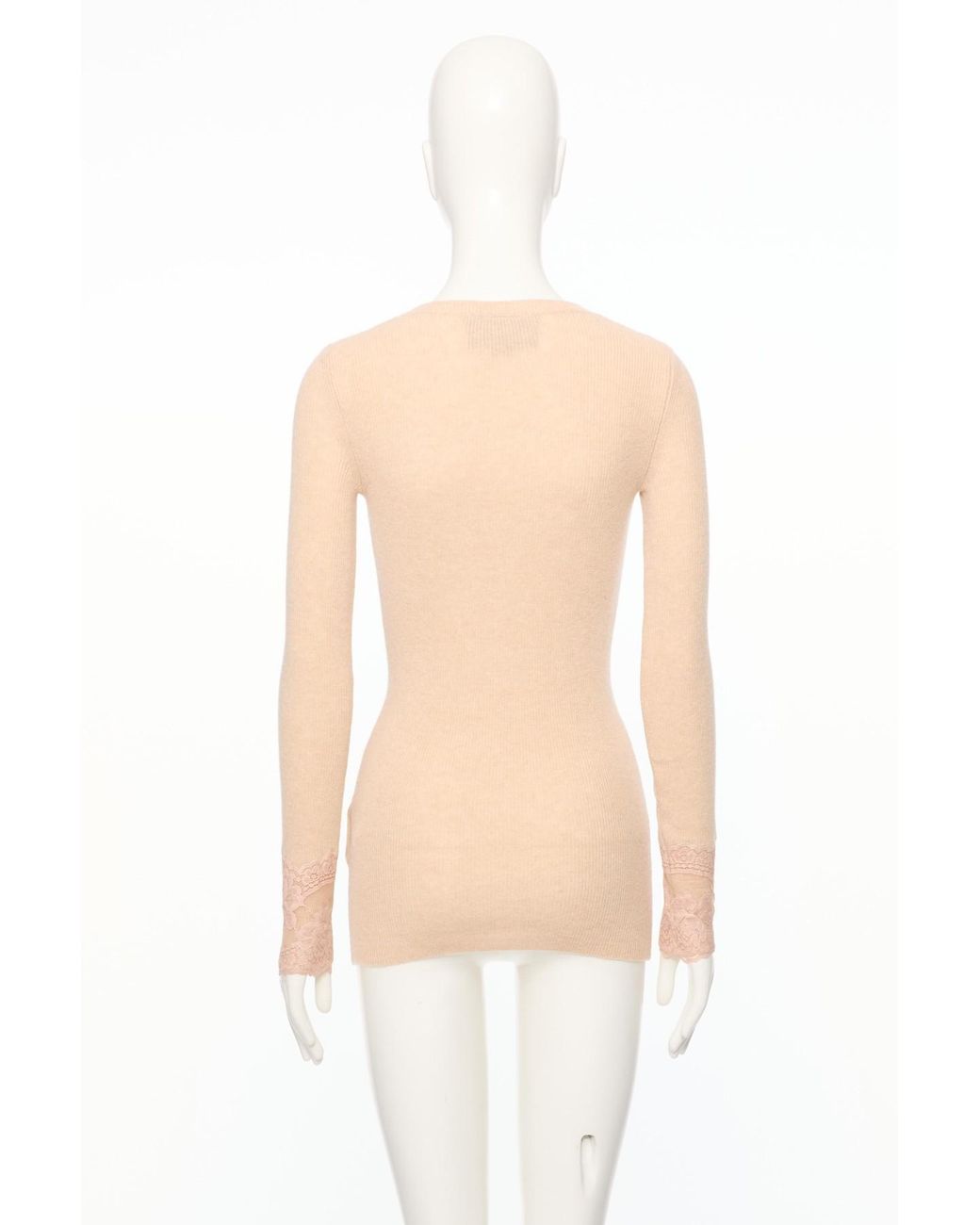 Valentino White Lace Detailed Crewneck Dress