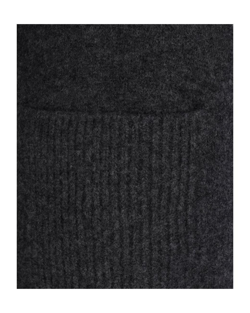Yohji Yamamoto Black High Neck Ribbed Jumper