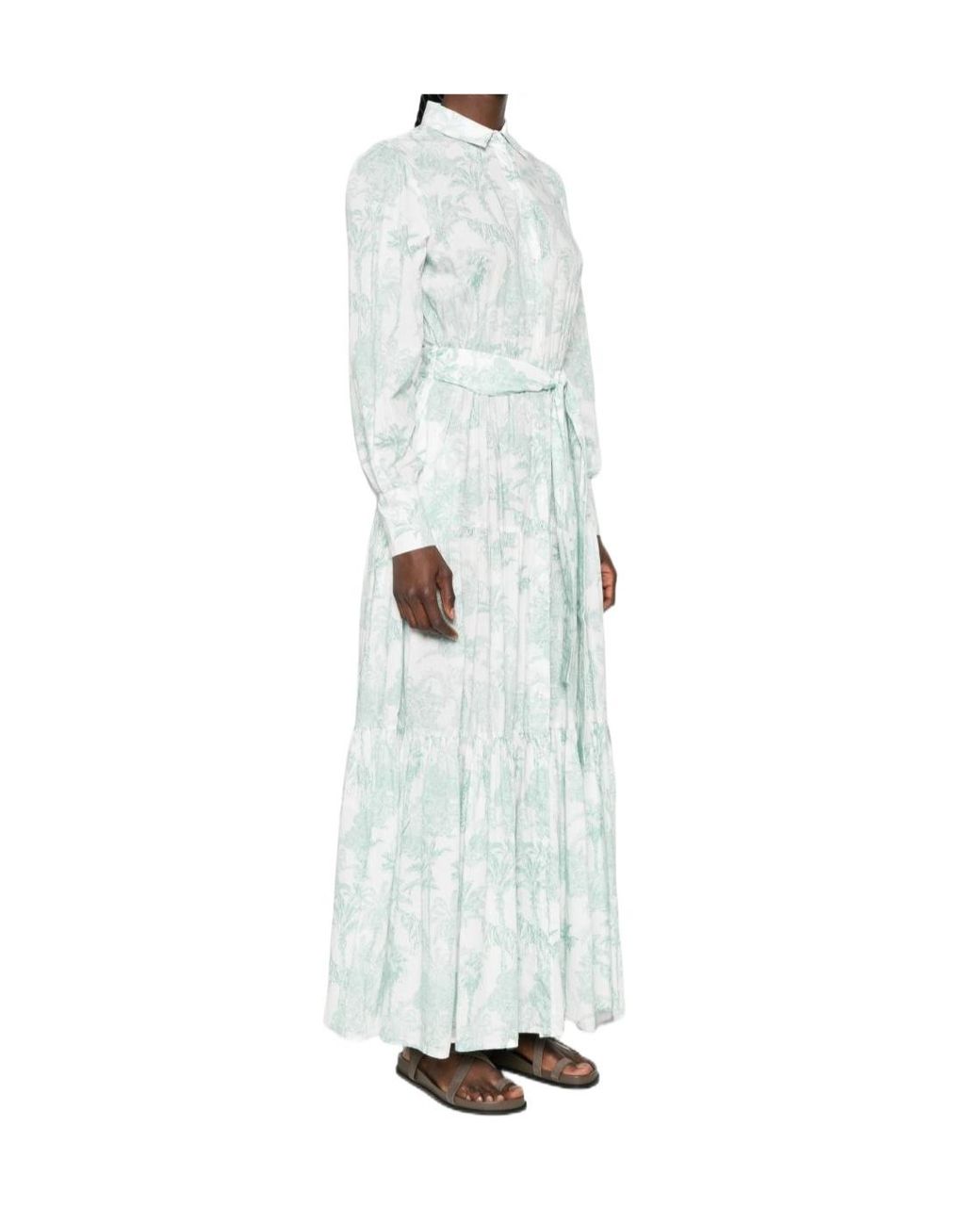 Mc2 Saint Barth White Jensen Long Shirt Dress