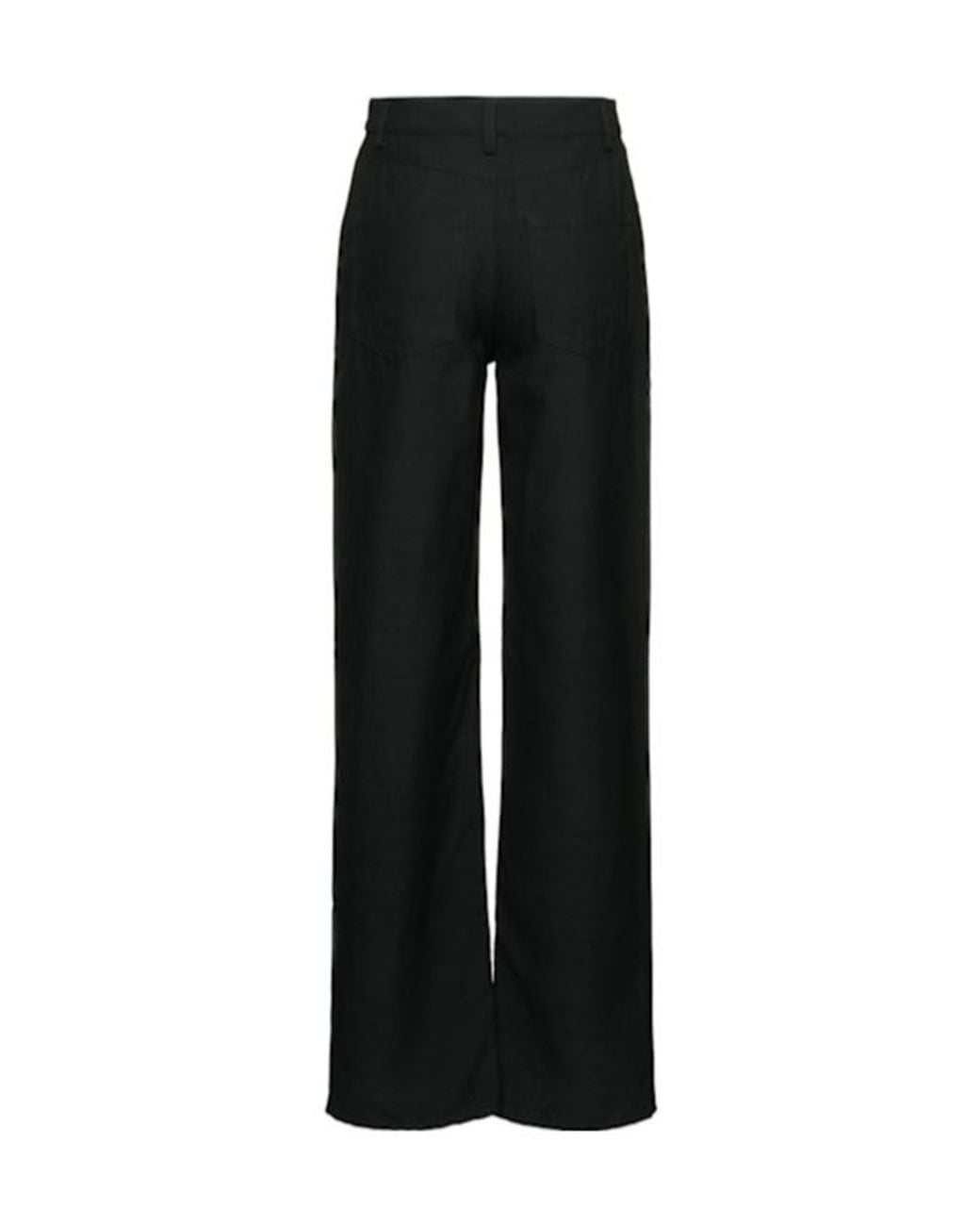 Loulou de Saison Black Casual Pants With Belt Loops