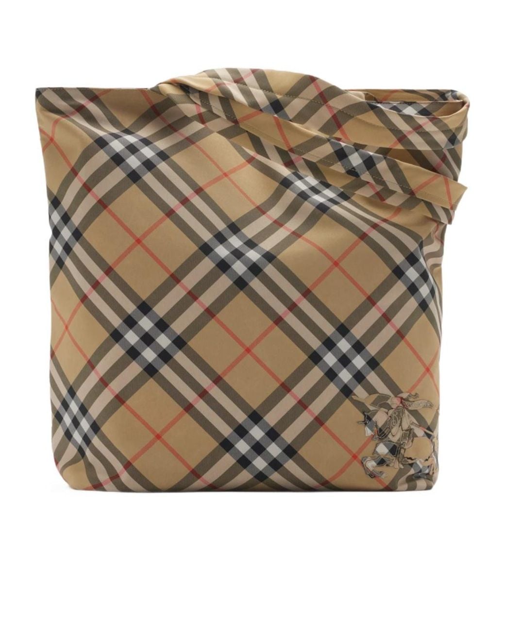 Burberry Metallic Checked Zipped Tote Bag for men