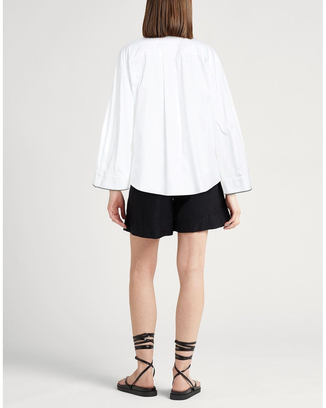 Brunello Cucinelli White Solid Color Shirt