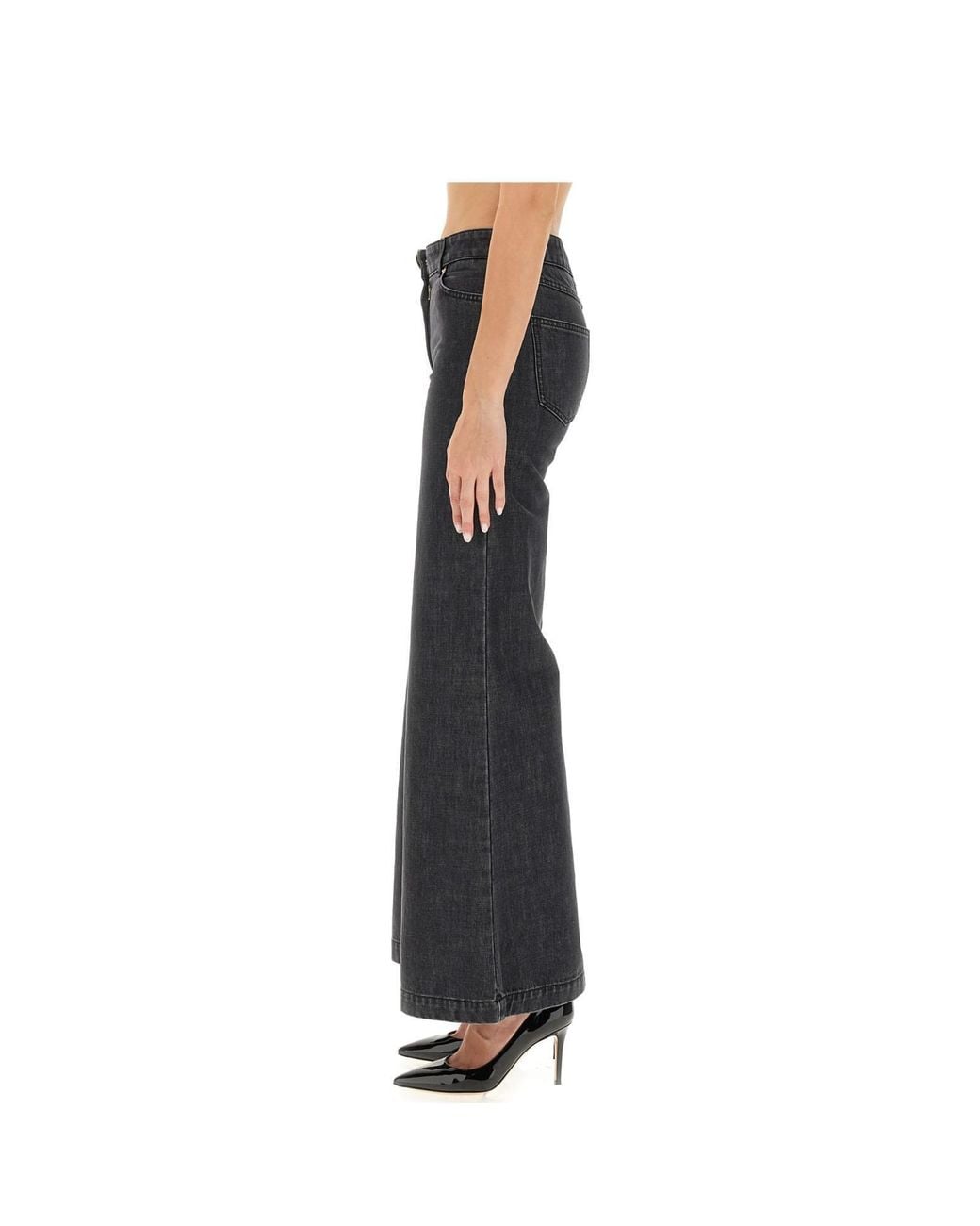 Moschino Black Flared-Design Jeans