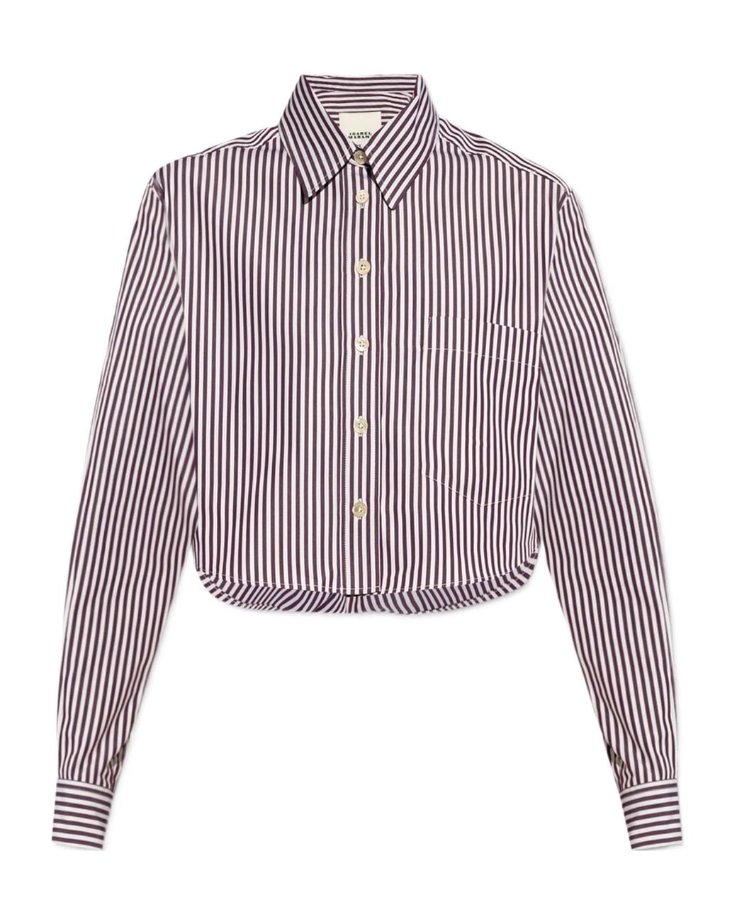 Isabel Marant White Fleora Cropped Shirt