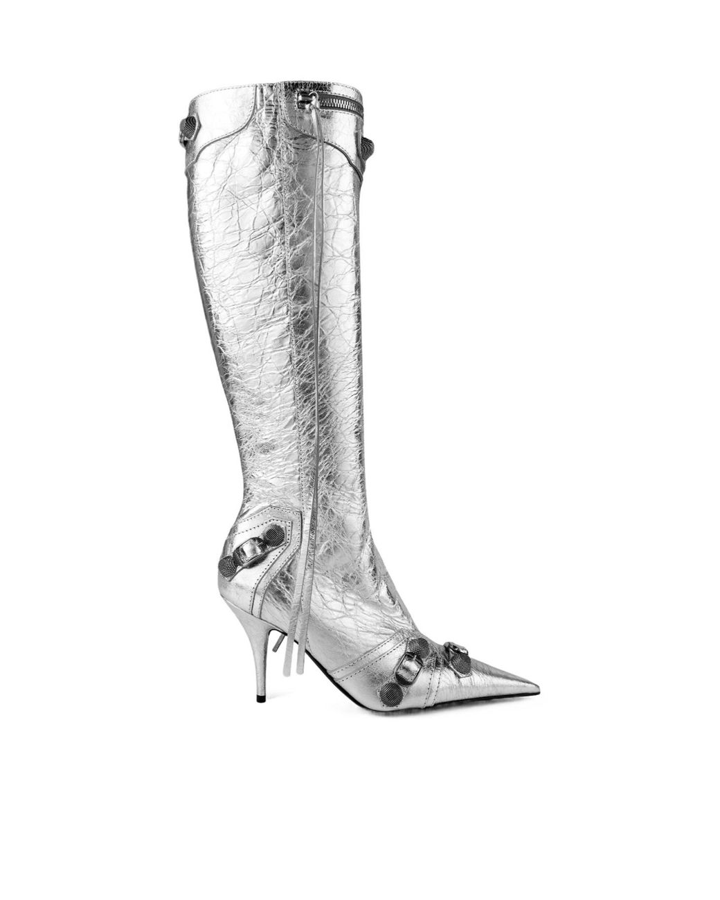 Balenciaga White Bal Cagole Over-The-Knee Boots