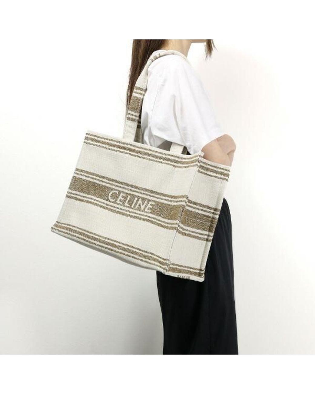 Céline Natural Logo Tote Bag