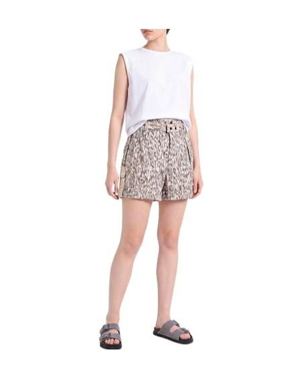 Isabel Marant Natural Multi-Color Shorts
