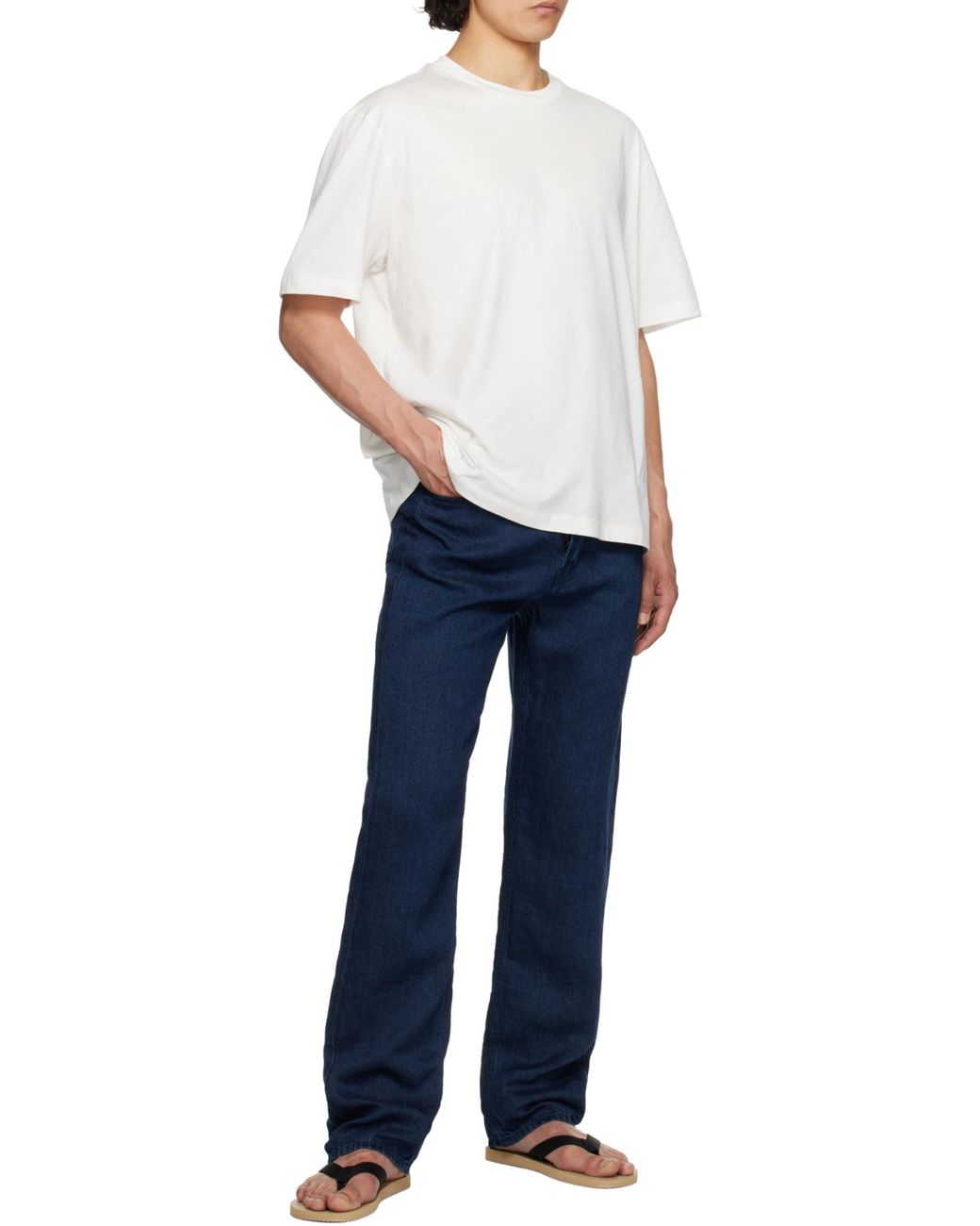 The Row White Errigal Cotton T-Shirt for men