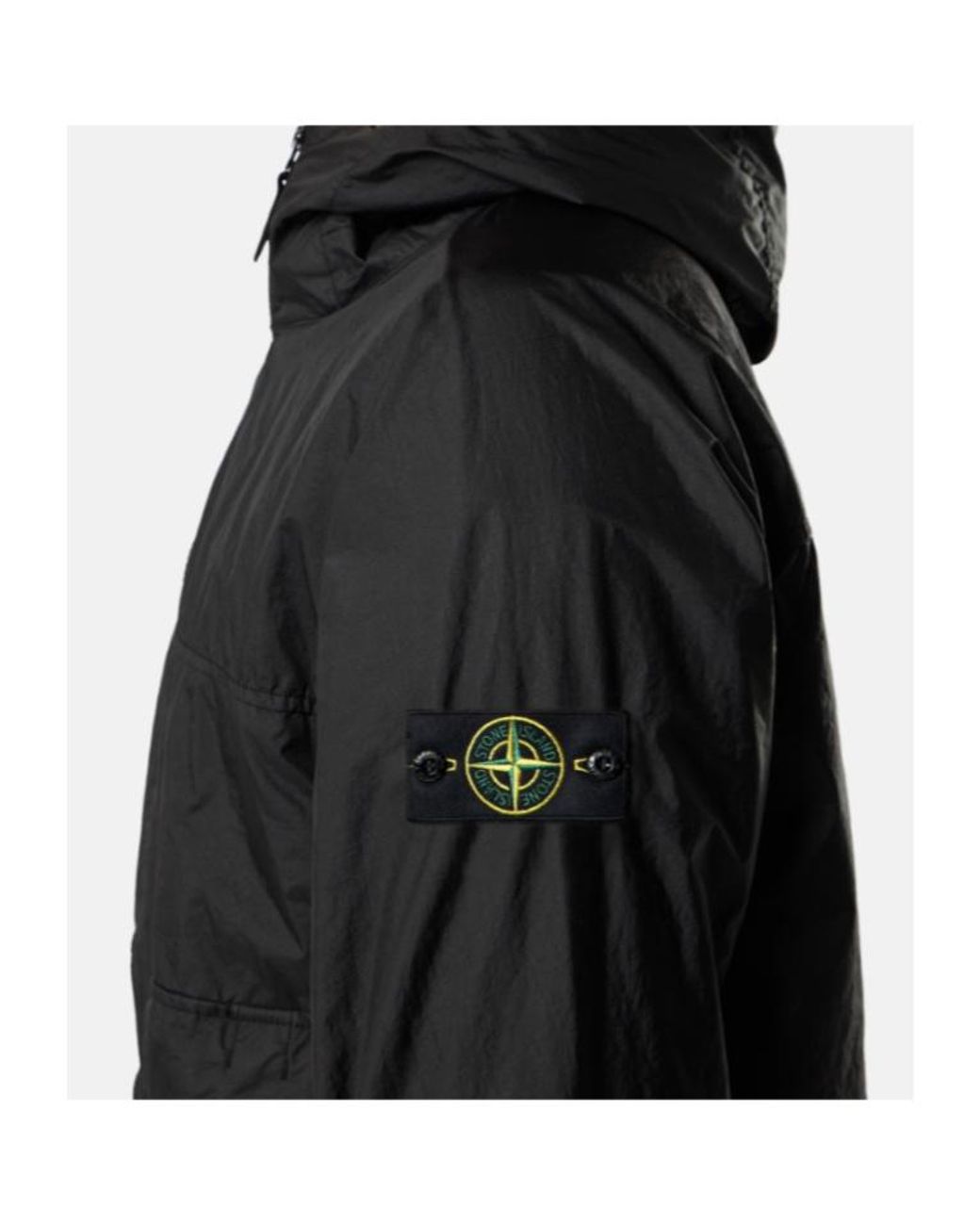 Stone Island Black Short Parka Hooded Jacket for men