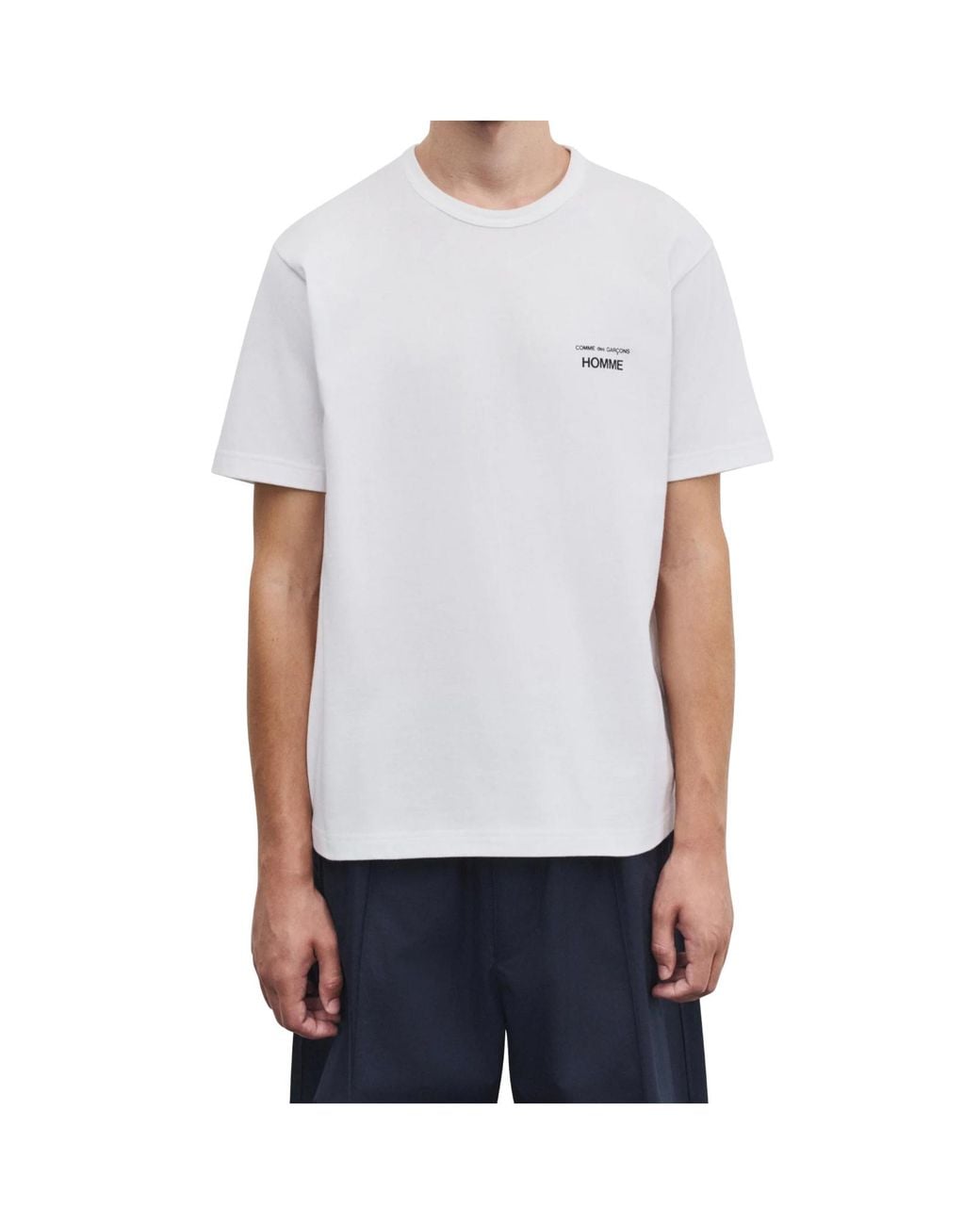 Comme des Garçons White Crew Neck Short-Sleeved T-Shirt for men