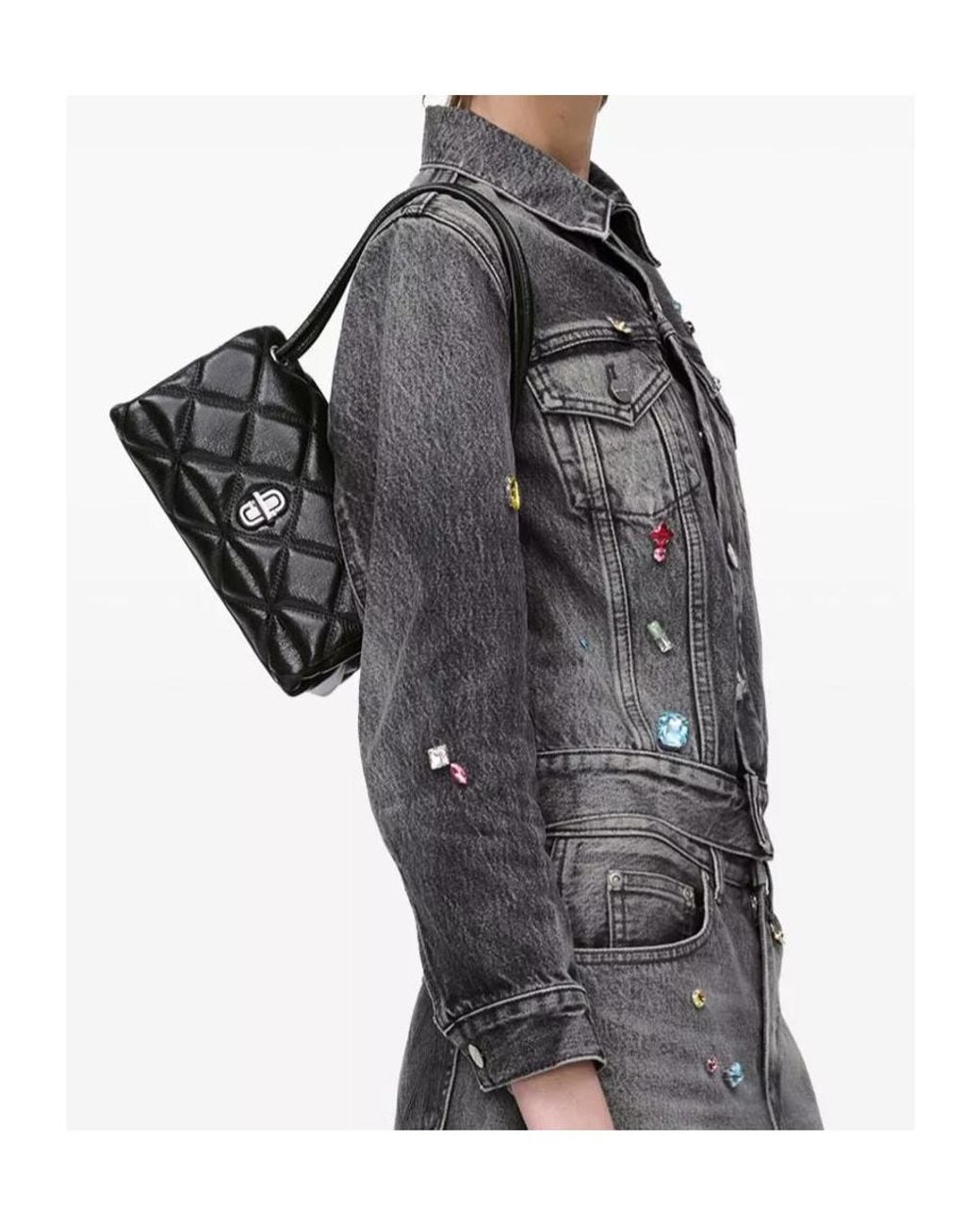 Marc Jacobs Black The Quilted Mini Dual Shoulder Bag