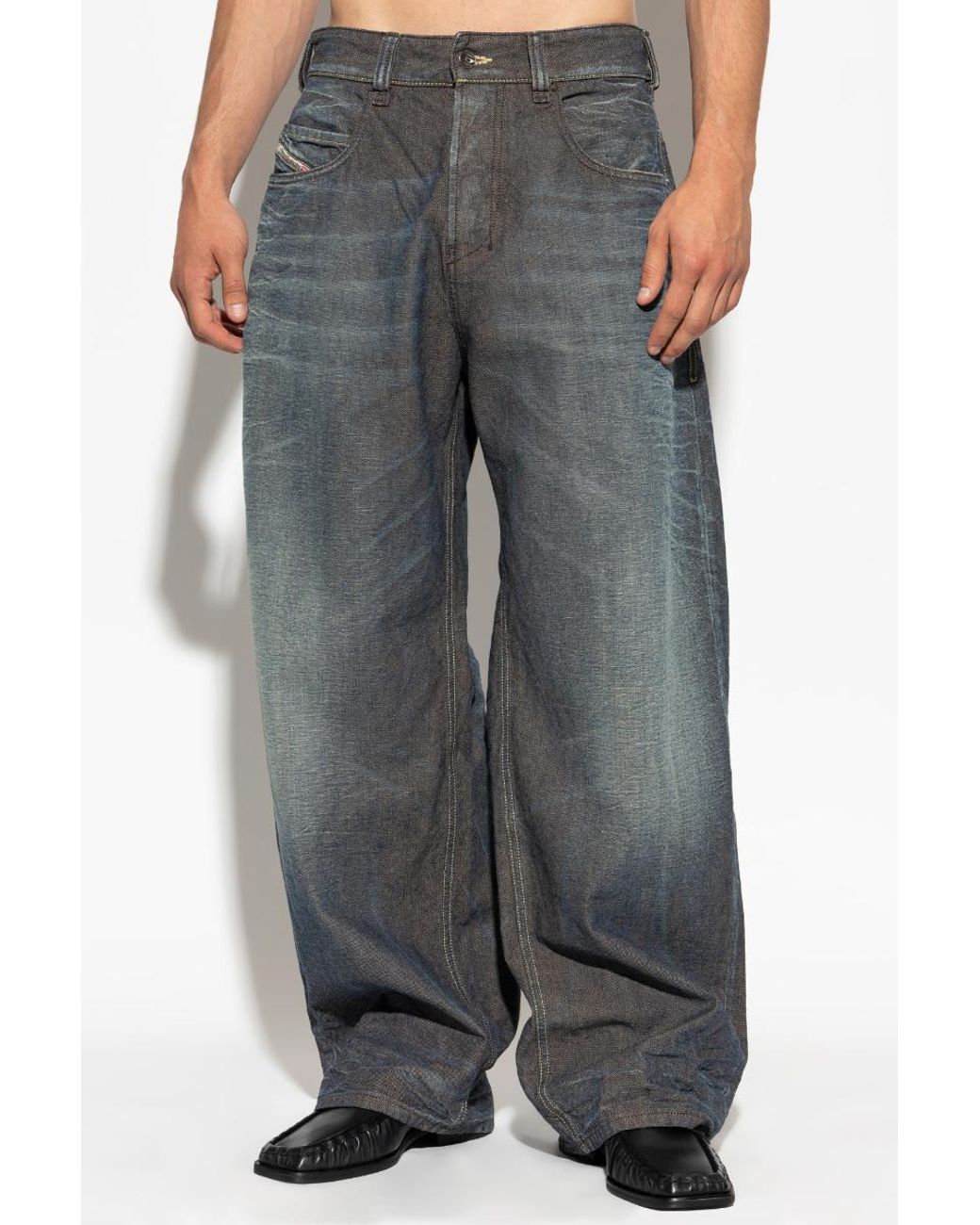 DIESEL Gray 1997 D-Enim-M Wide-Leg Jeans for men