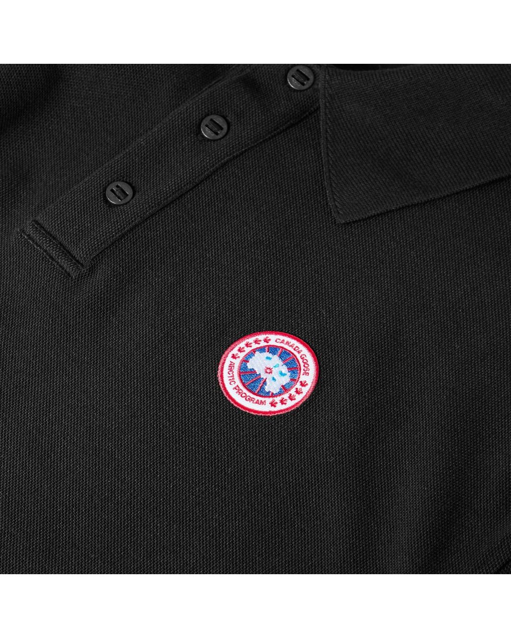 Canada Goose Black Short-Sleeve Polo Shirt for men
