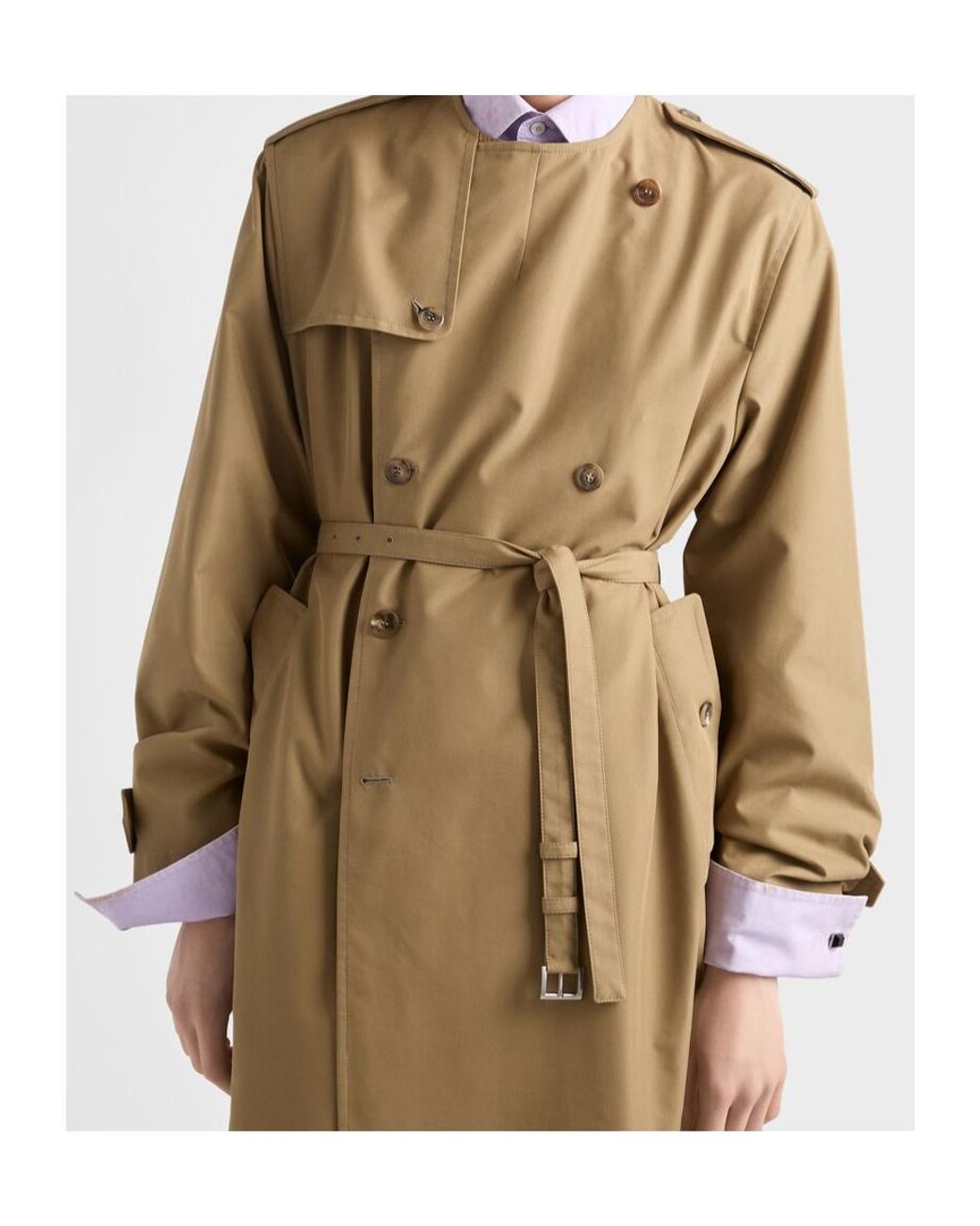 Prada Natural Cotton Blend Coat for men