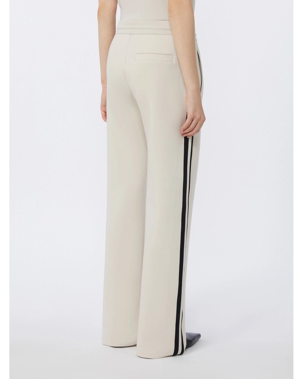 Max Mara Natural Vento Side Stripe Relaxed Pants