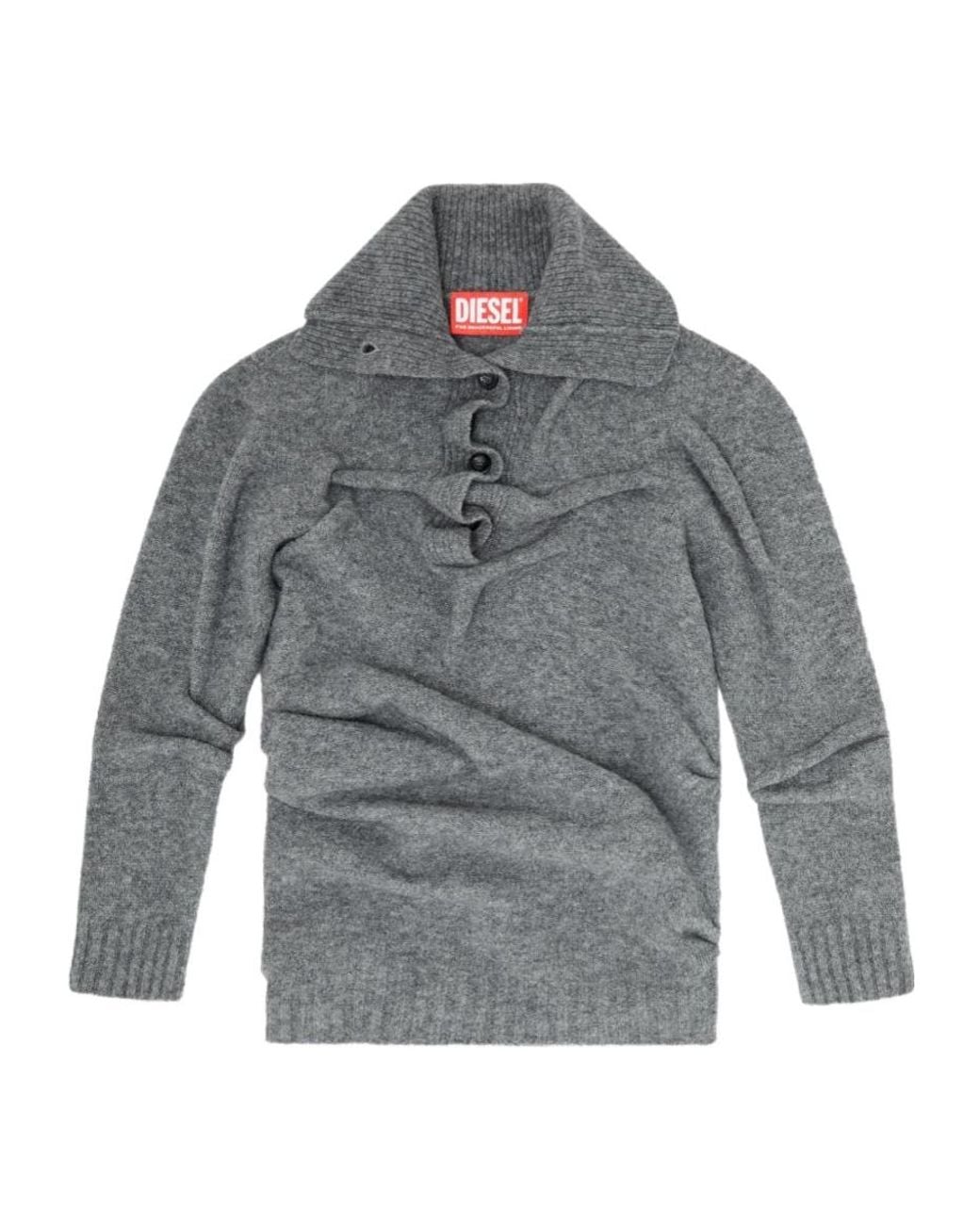 DIESEL Gray Long-Sleeved Sweater