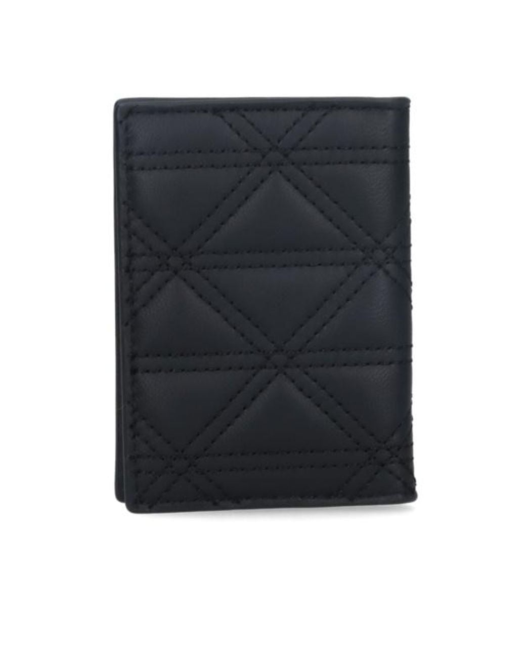 Vivienne Westwood Blue Orb Plaque Quilted Bi-Fold Wallet