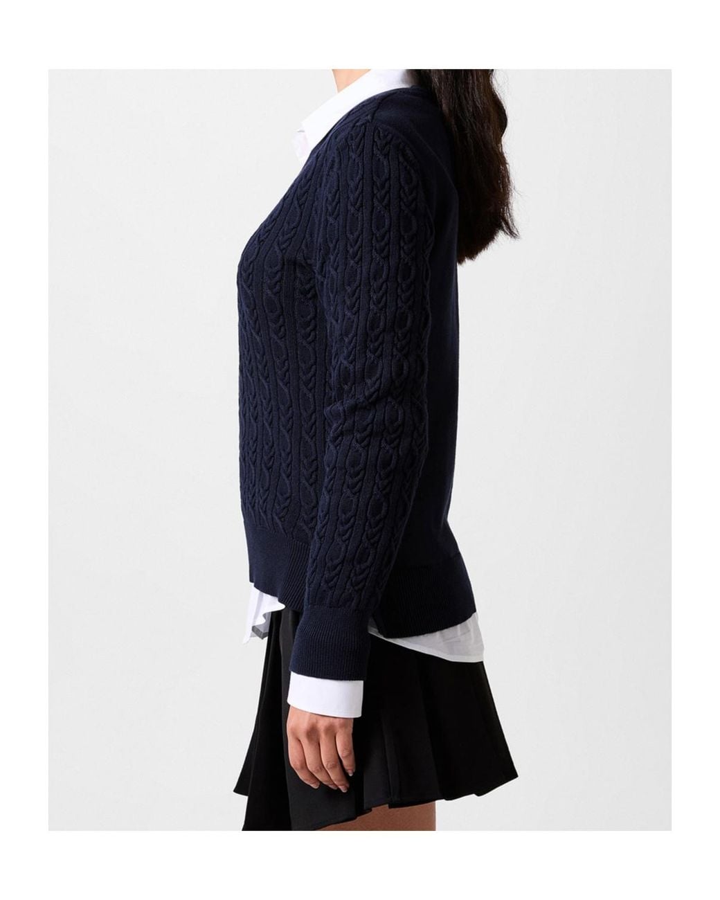 Barbour Blue Hampton V-Neck Knit