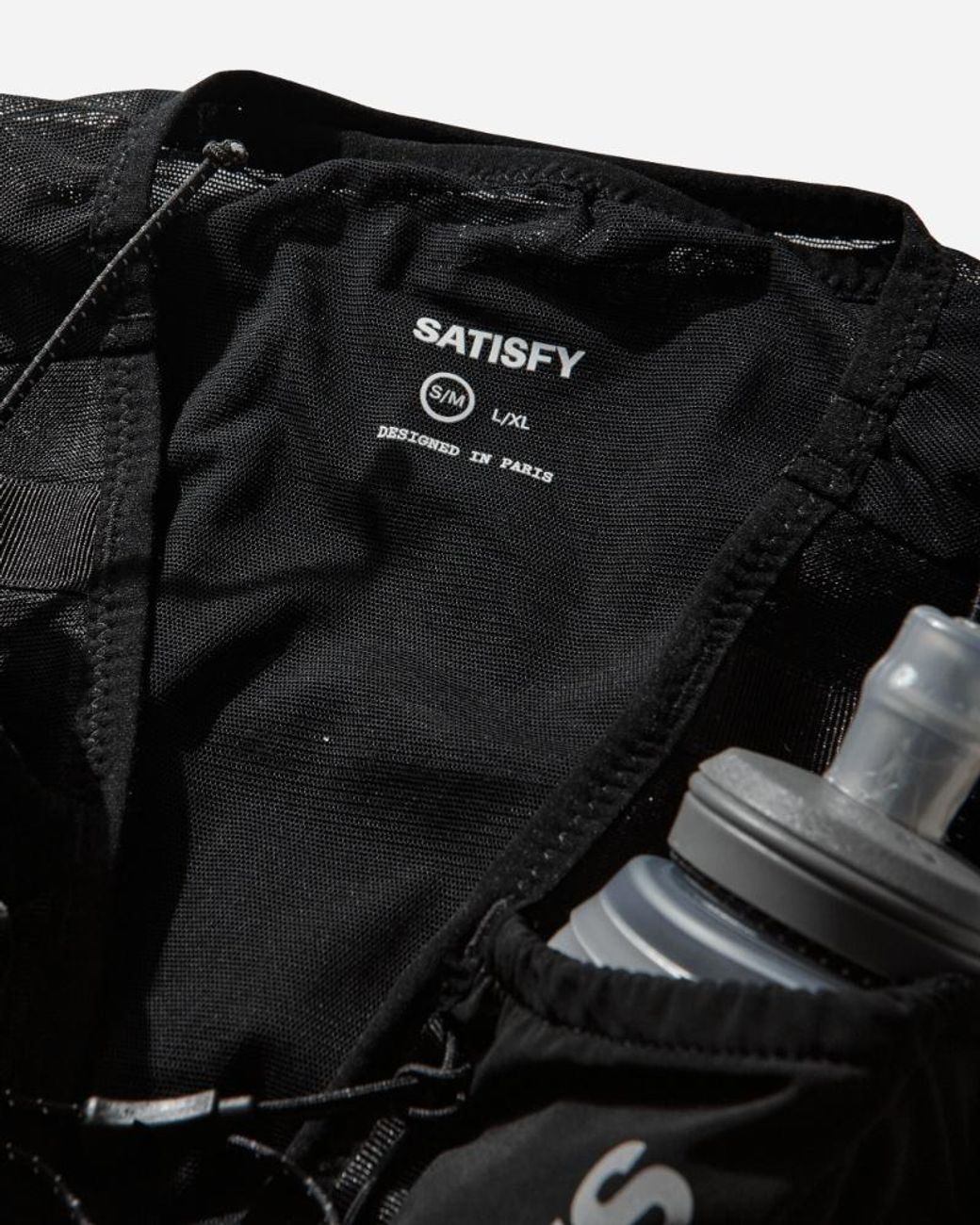 Satisfy Black Justice Hydration Running Vest for men