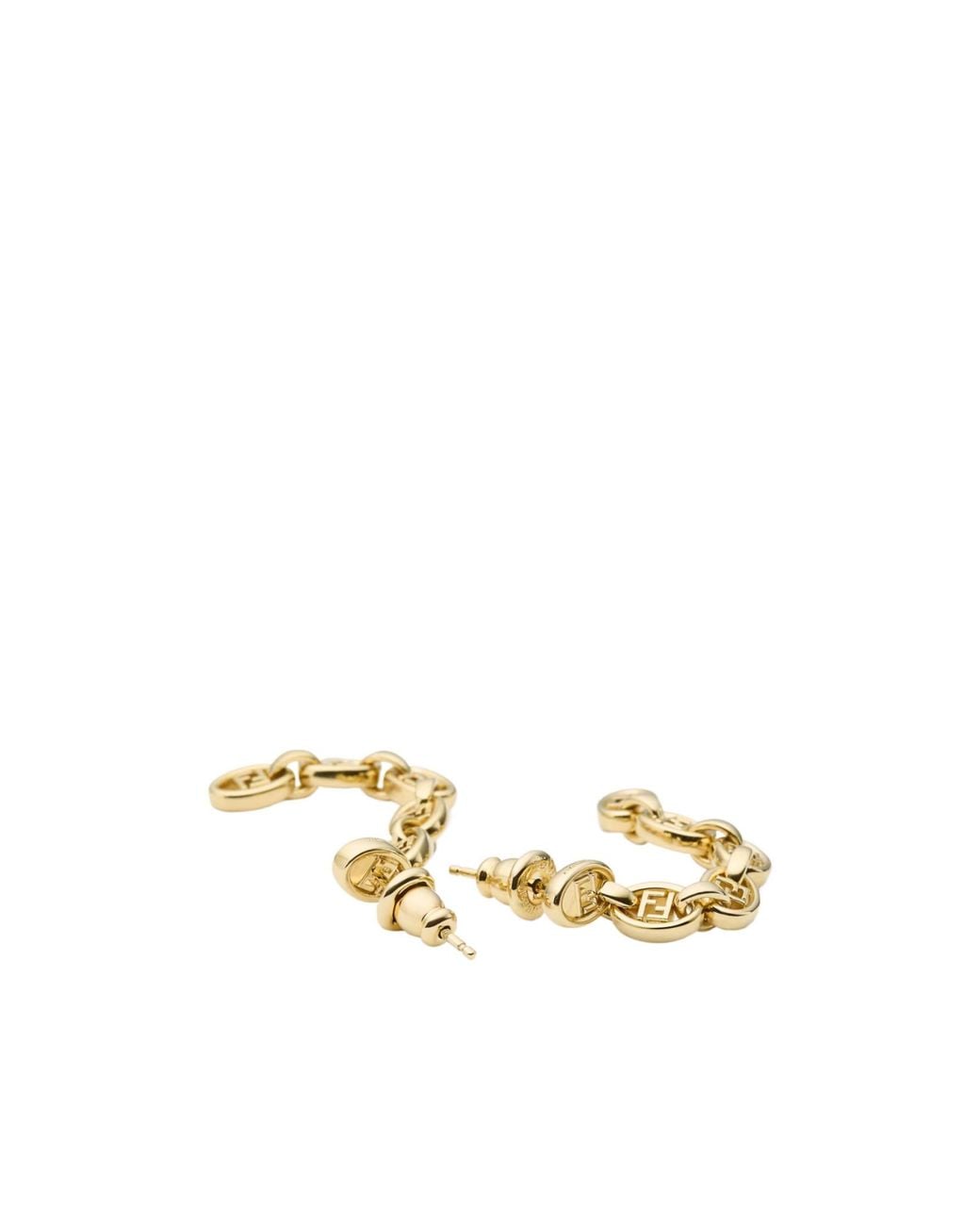 Fendi Metallic Colored Metal Earrings