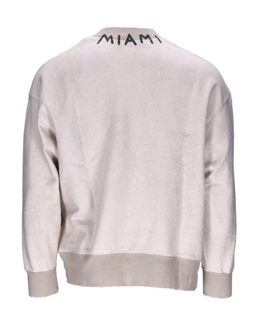 Palm Angels Gray Logo Printed Crewneck Sweatshirt for men