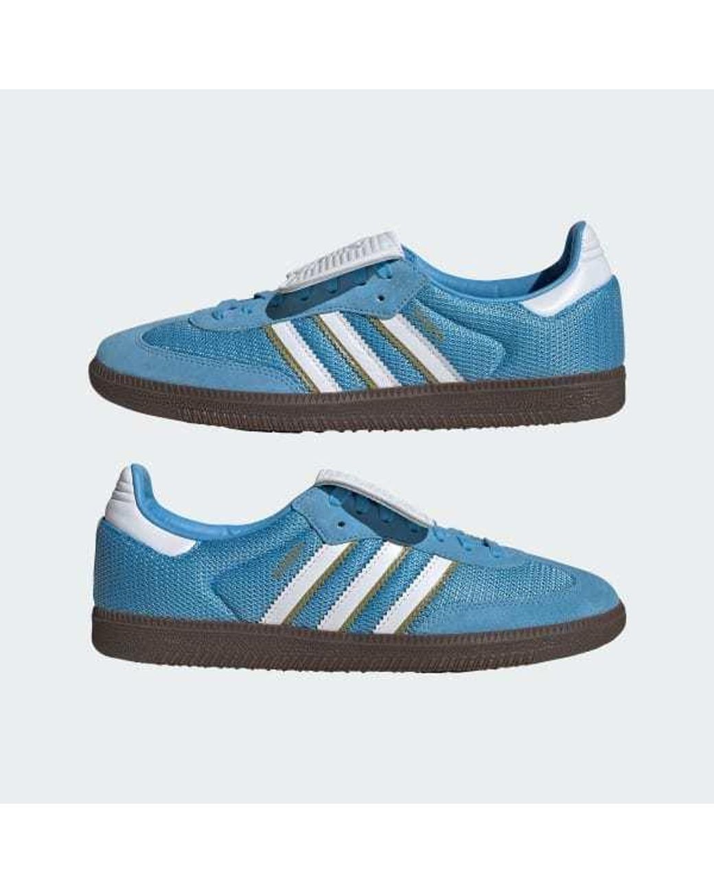 Adidas Originals Blue Samba Og Low-Top Sneakers