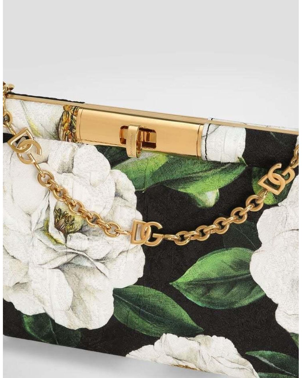 Dolce & Gabbana Green Gardenia Clutch Bag