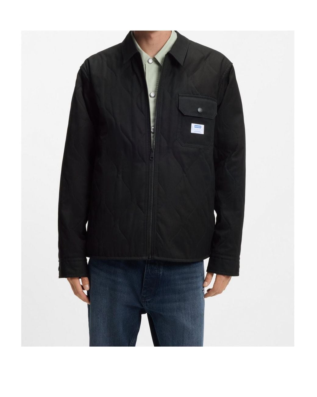 Boss Black Hugo Quilted Zip-Front Jacket for men