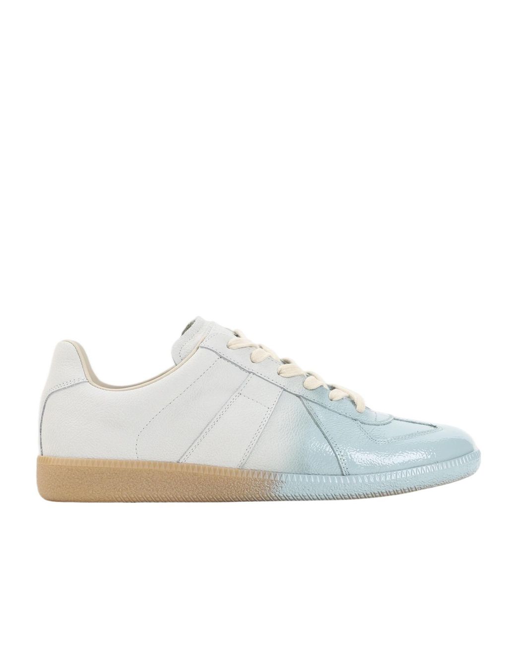 Maison Margiela White Coated Panel Low-Top Sneakers for men