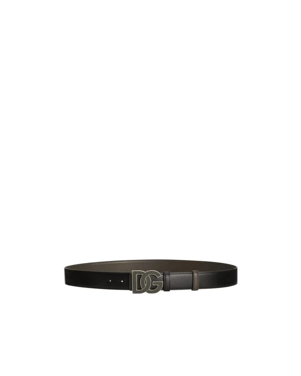 Dolce & Gabbana White Dg Logo Belt for men