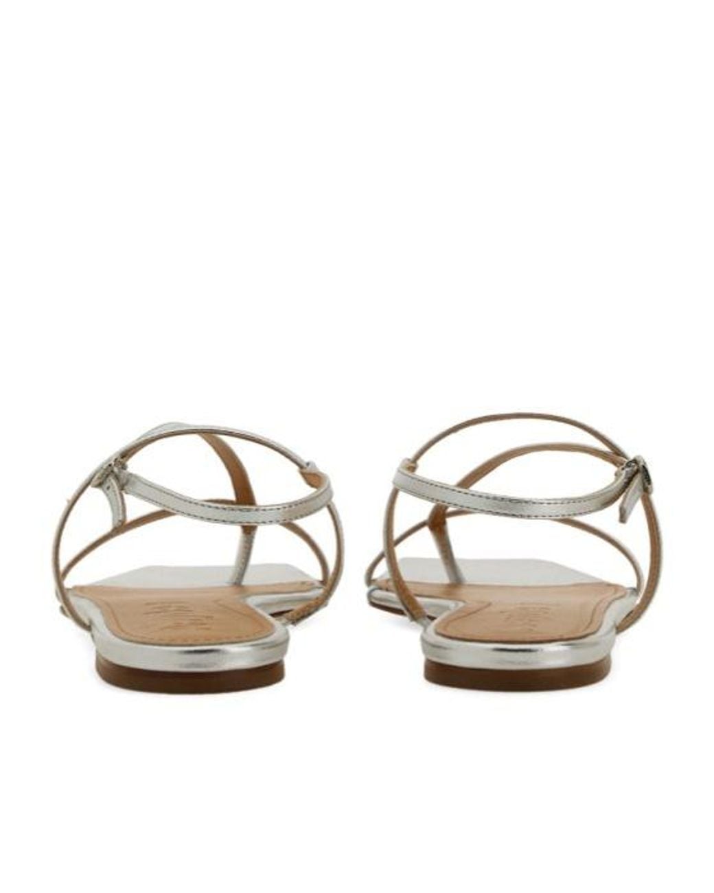 Aeyde White Ella Leather Sandals
