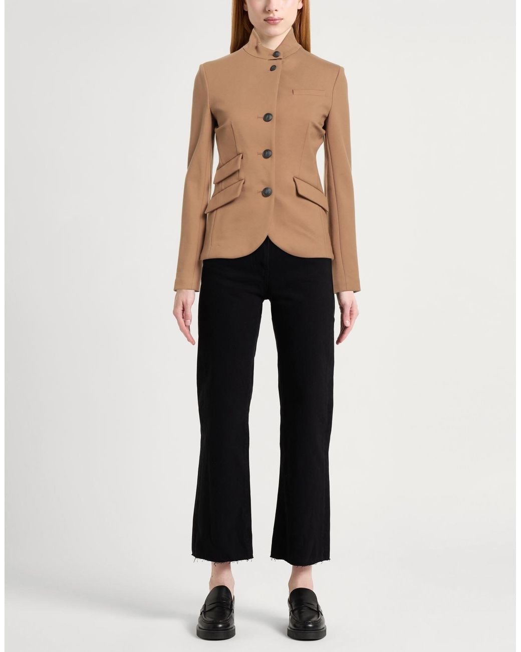 Rag & Bone Brown Slim Fit Stand Collar Blazer