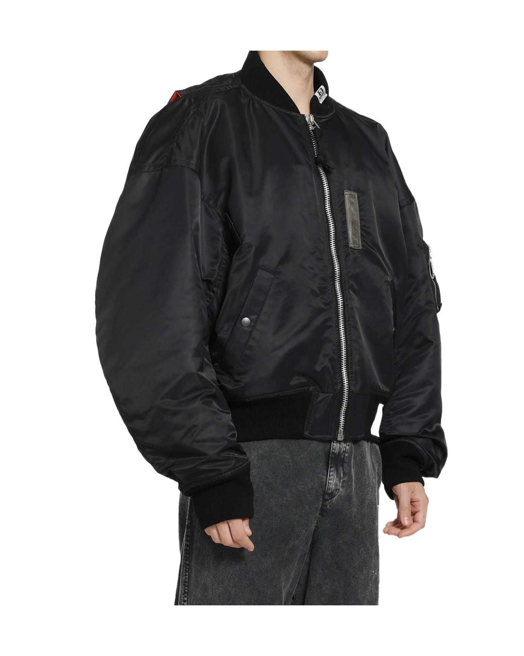 Maison Mihara Yasuhiro Black Vest Combined Flight Jacket for men