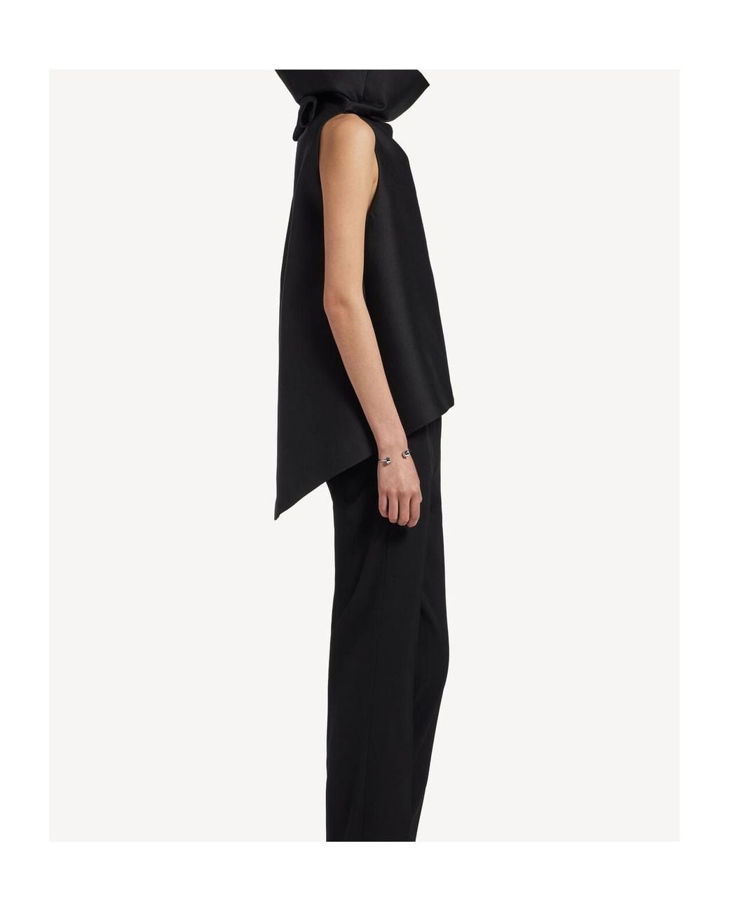 Balenciaga Black High Collar Top
