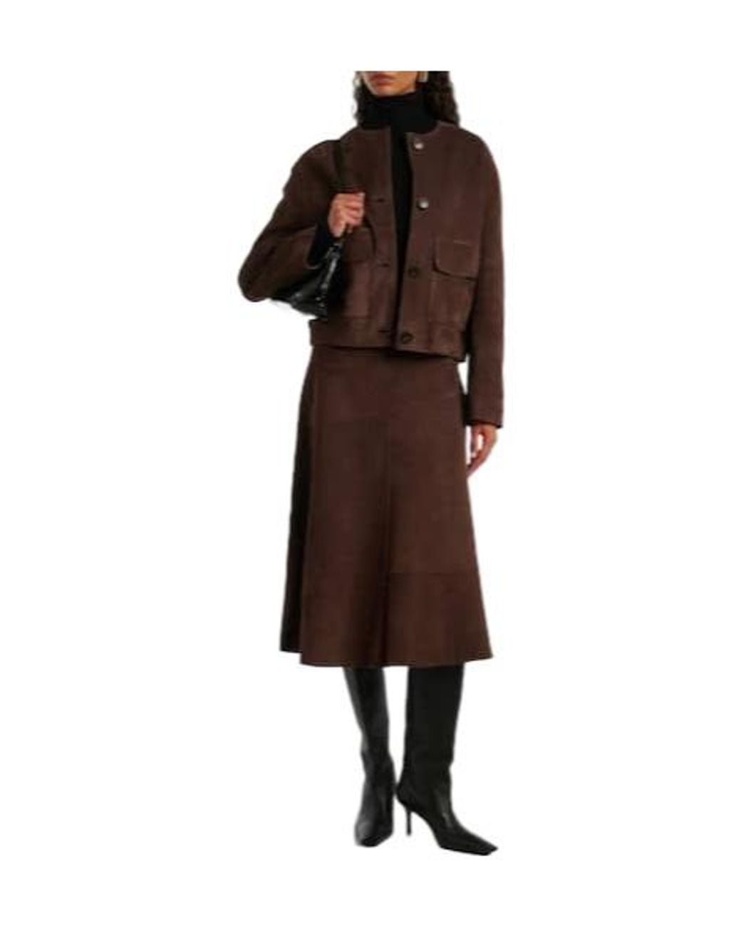 Yves Salomon Brown Suede Jacket