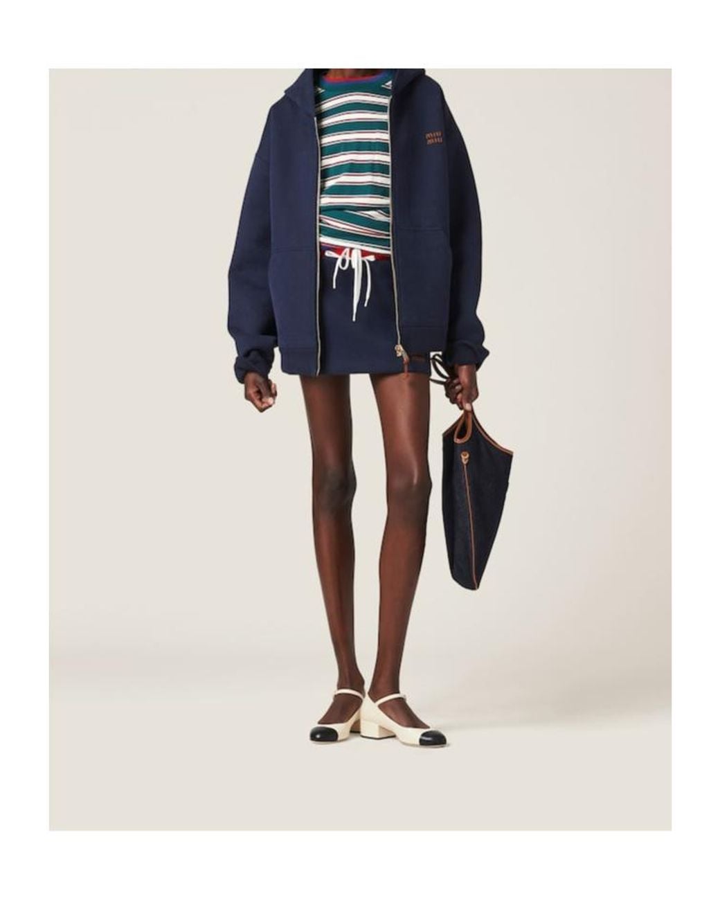 Miu Miu Blue Mini Skirt