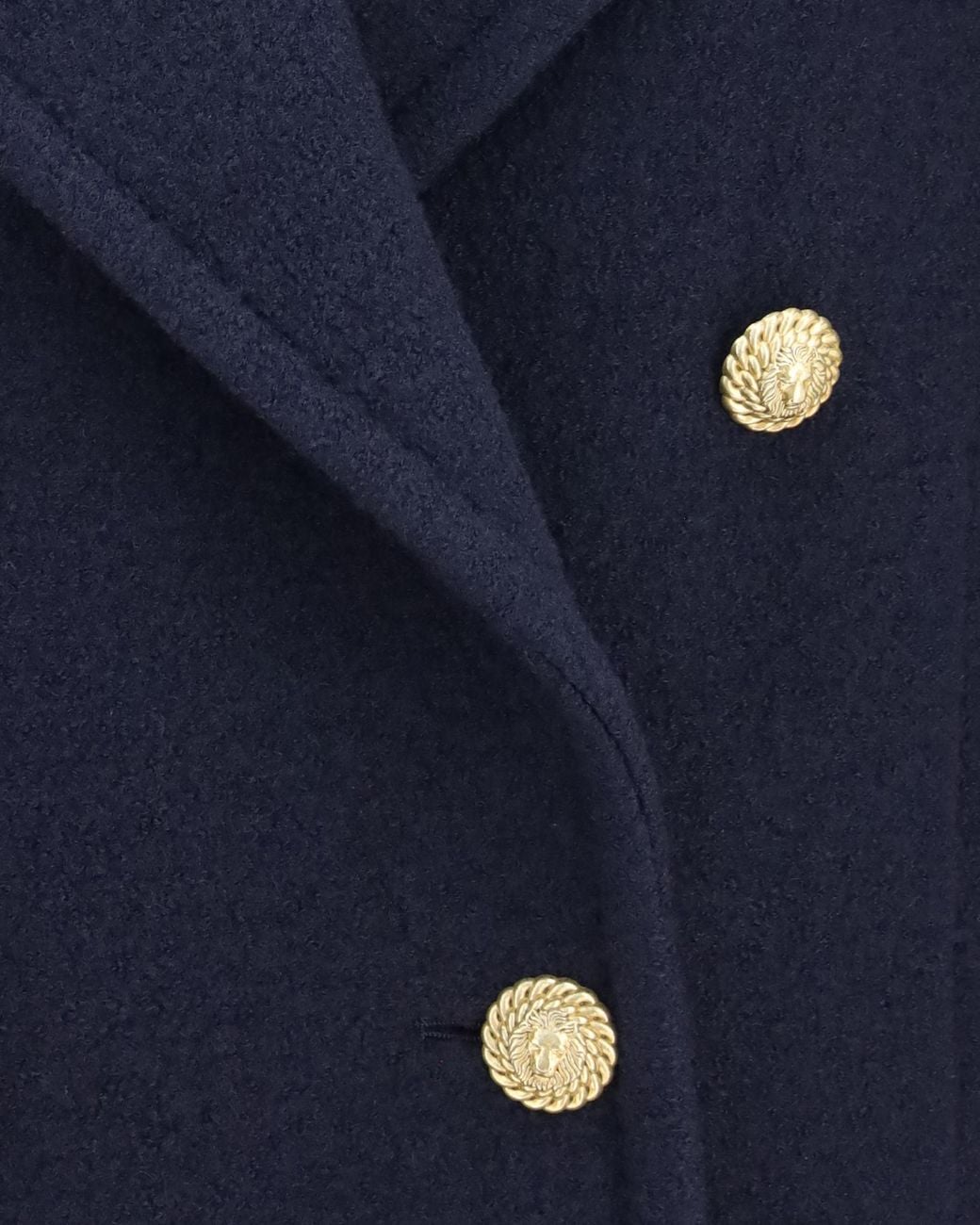 Balmain Blue Double-Breasted Buttoned Coat
