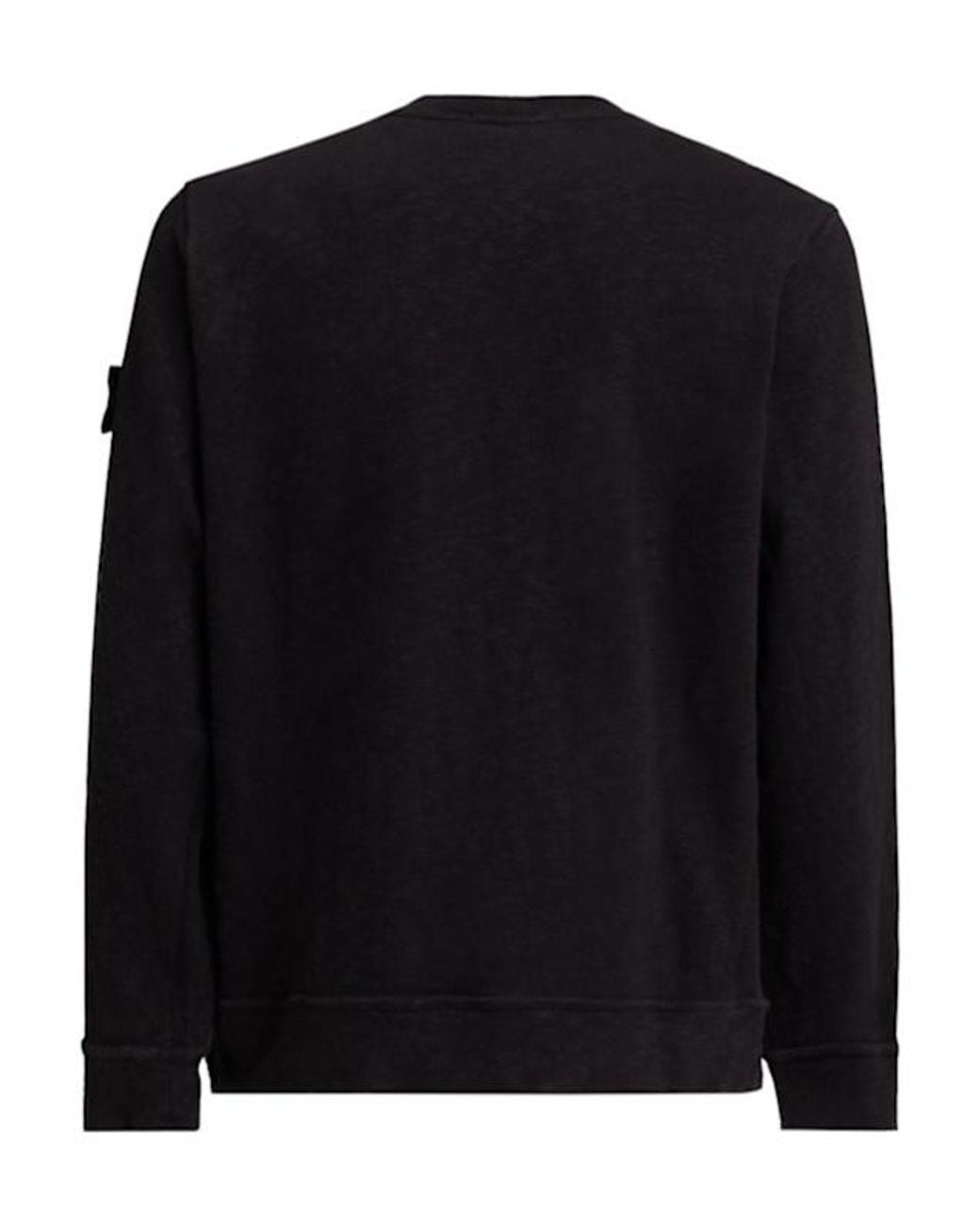 Stone Island Black Crewneck Longsleeve Knit Sweater for men
