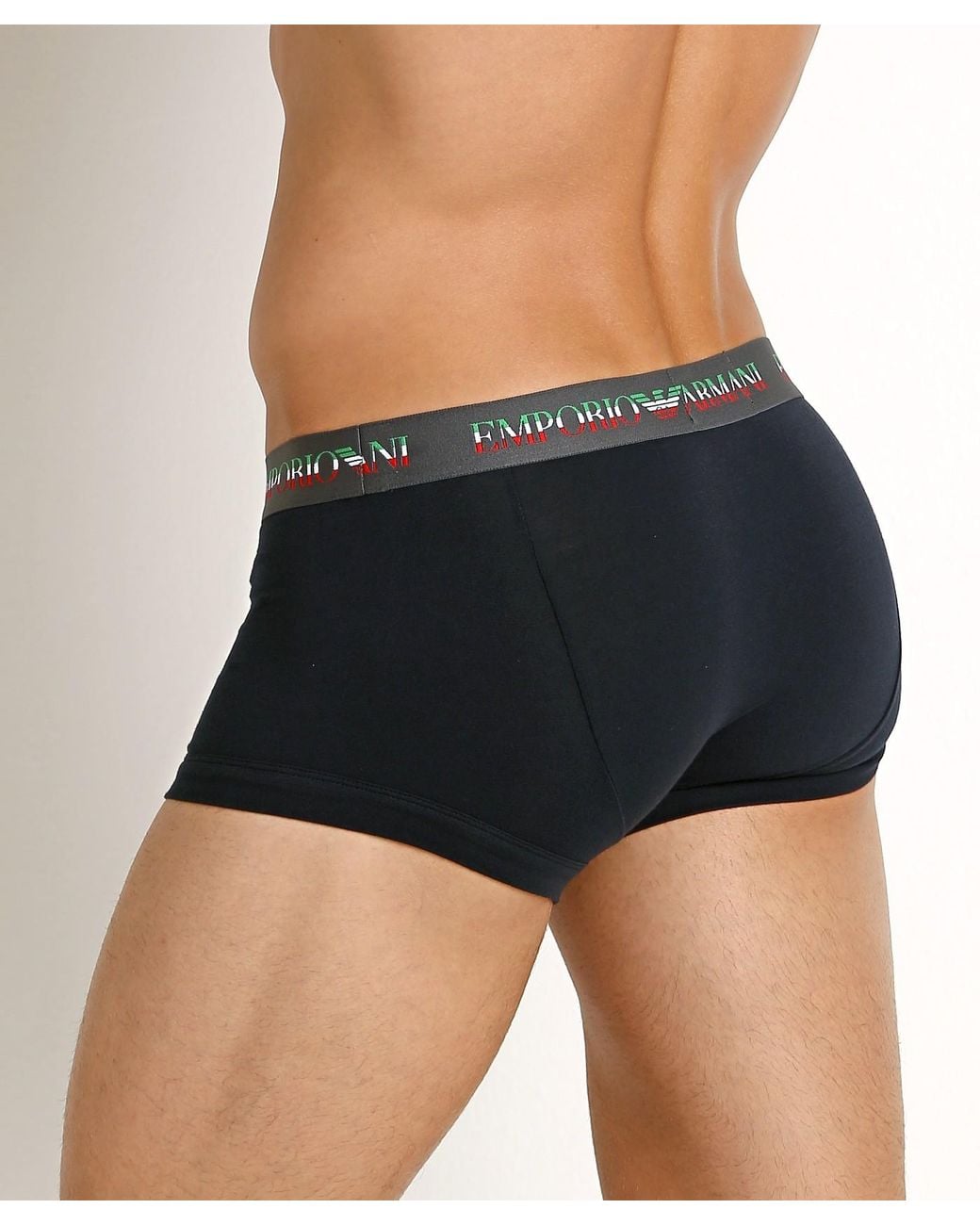 Emporio Armani Blue Logo Boxer Briefs for men